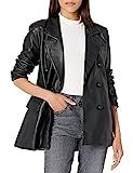 [BLANKNYC] Womens Luxury Clothing Faux Leather Blazer, Small, Nightgale | Amazon (US)