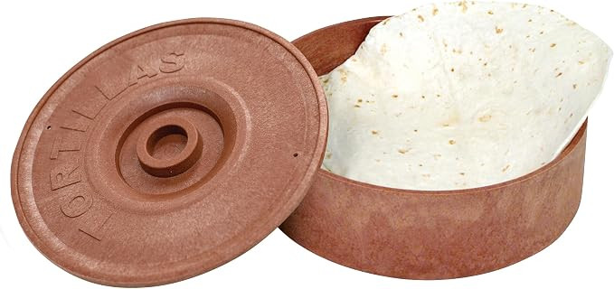 Winco PTW-8 8-1/2-Inch Diameter Tortilla Warmer, 2-5/8-Inch Height,Brown,Medium | Amazon (US)