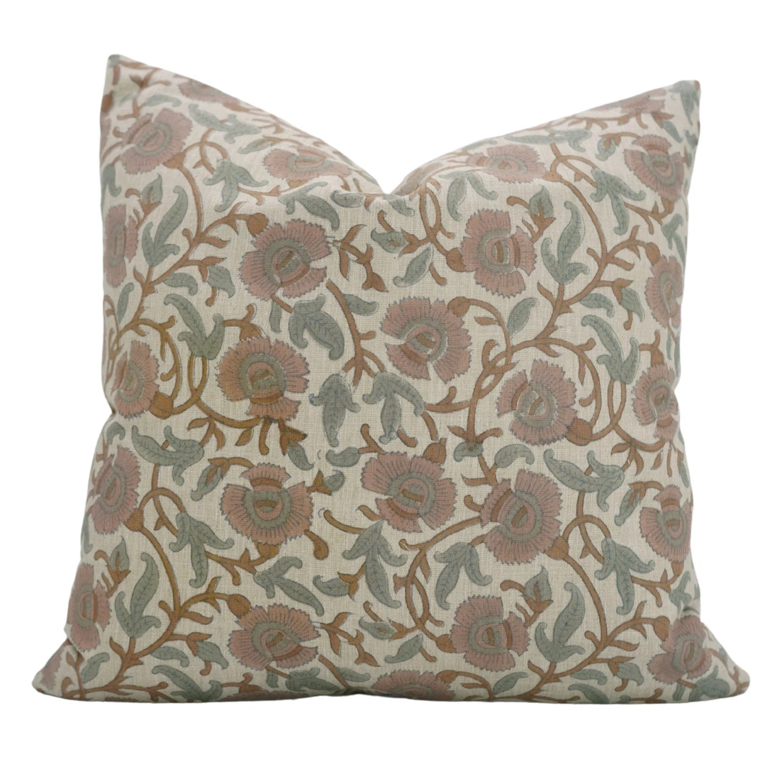 Fabdivine Pillow Cover Handmade Block Print Cushion-Sun Flower | Wayfair North America