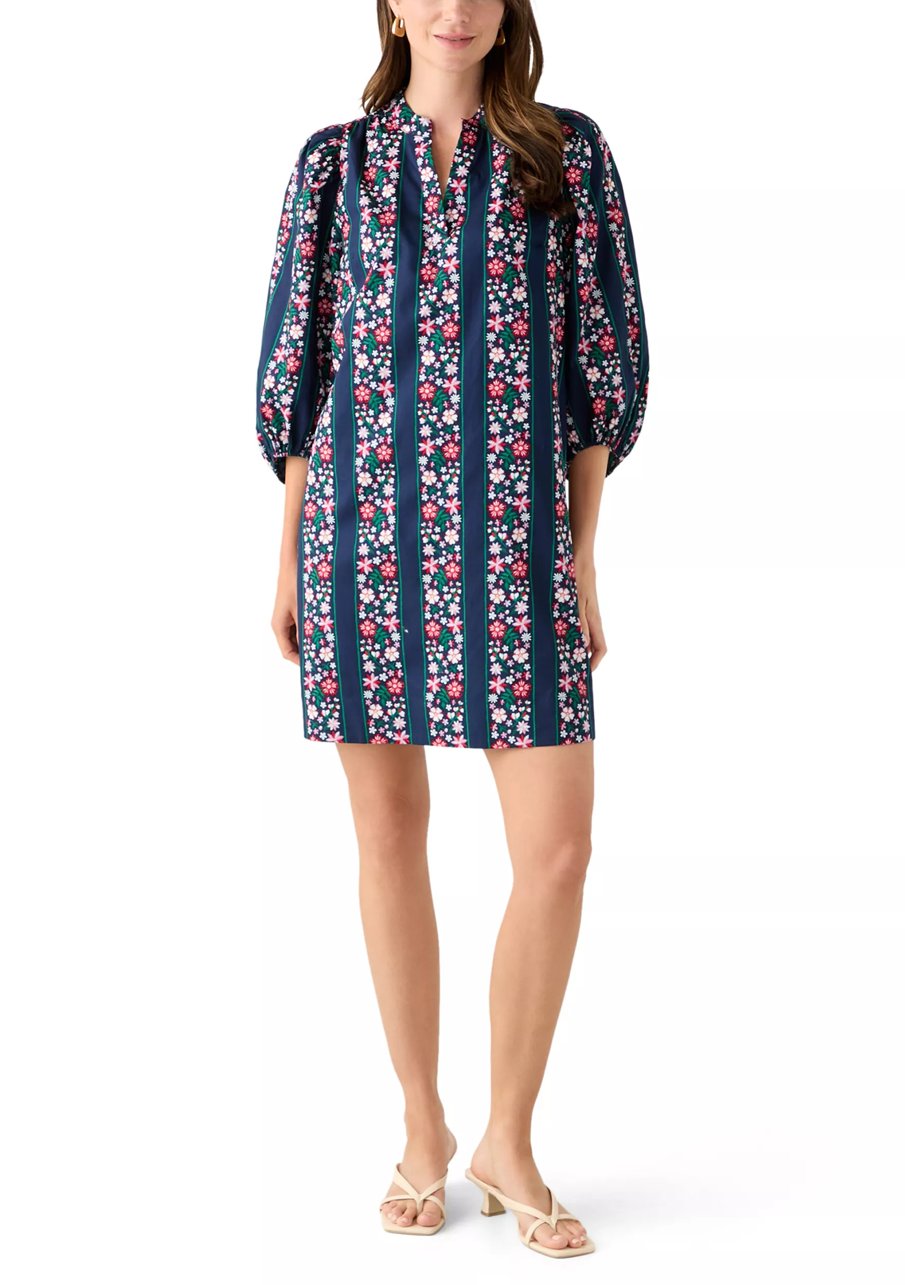 Women's Puff Sleeve Printed Dress | Belk