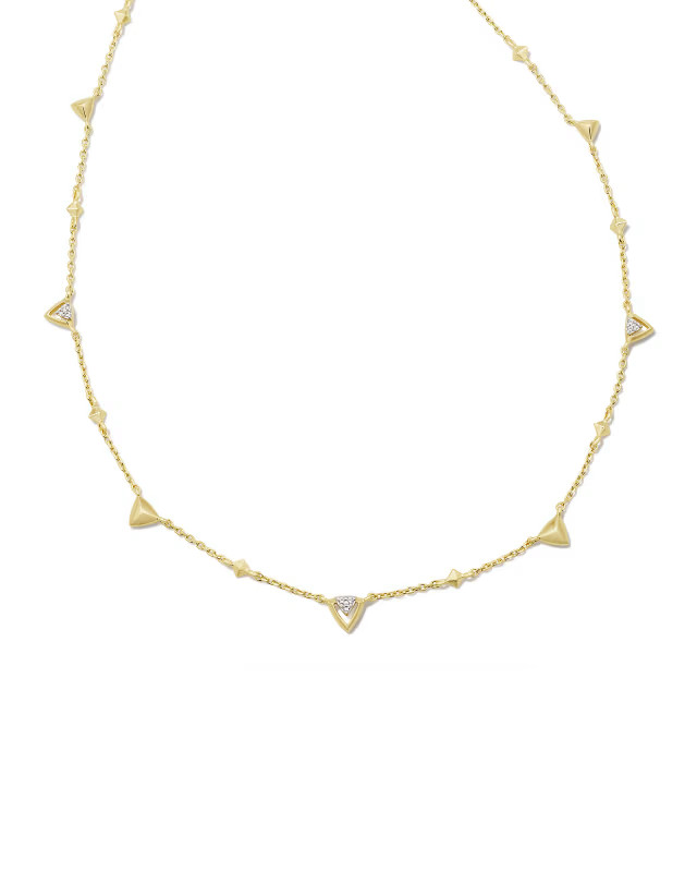 Spencer 18k Gold Vermeil Strand Necklace in White Topaz | Kendra Scott | Kendra Scott