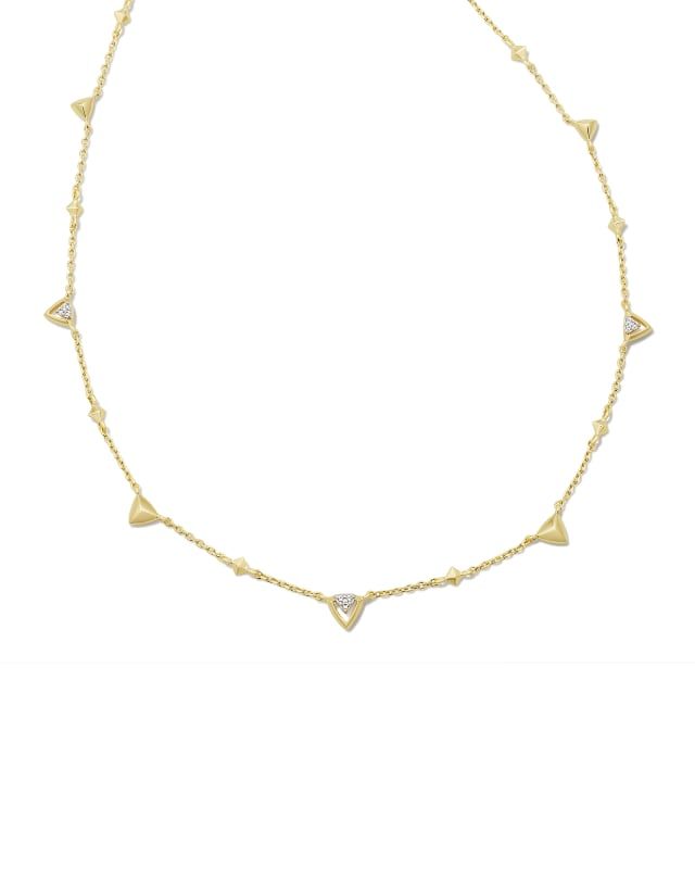 Spencer 18k Gold Vermeil Strand Necklace in White Topaz | Kendra Scott | Kendra Scott
