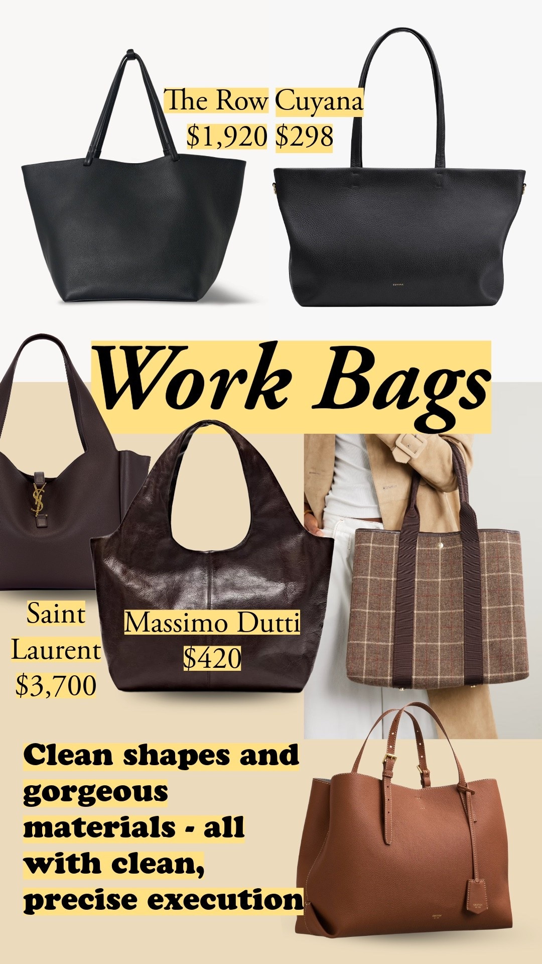 Work bags that skip the mid-tier tells: straps designed with intention, consistent leather quality, and honest hardware (or no hardware). These are so good, you’ll want to take them out on the weekends, too.

#LTKootd