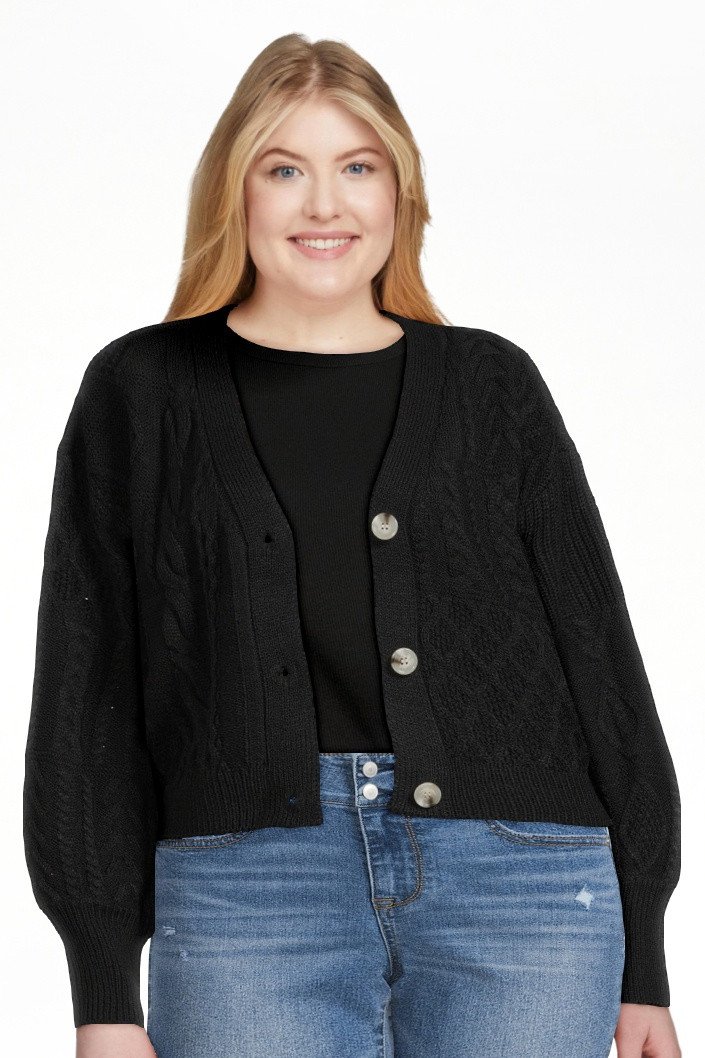 No Boundaries Juniors Cropped Cardigan, Sizes XS-3XL | Walmart (US)