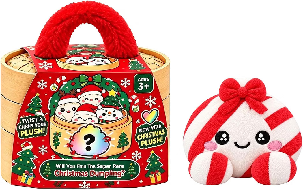 Plush Stuffed Dumpling Squishies, 3.94" Big Rainbow Squishes with Steamer | Amazon (US)