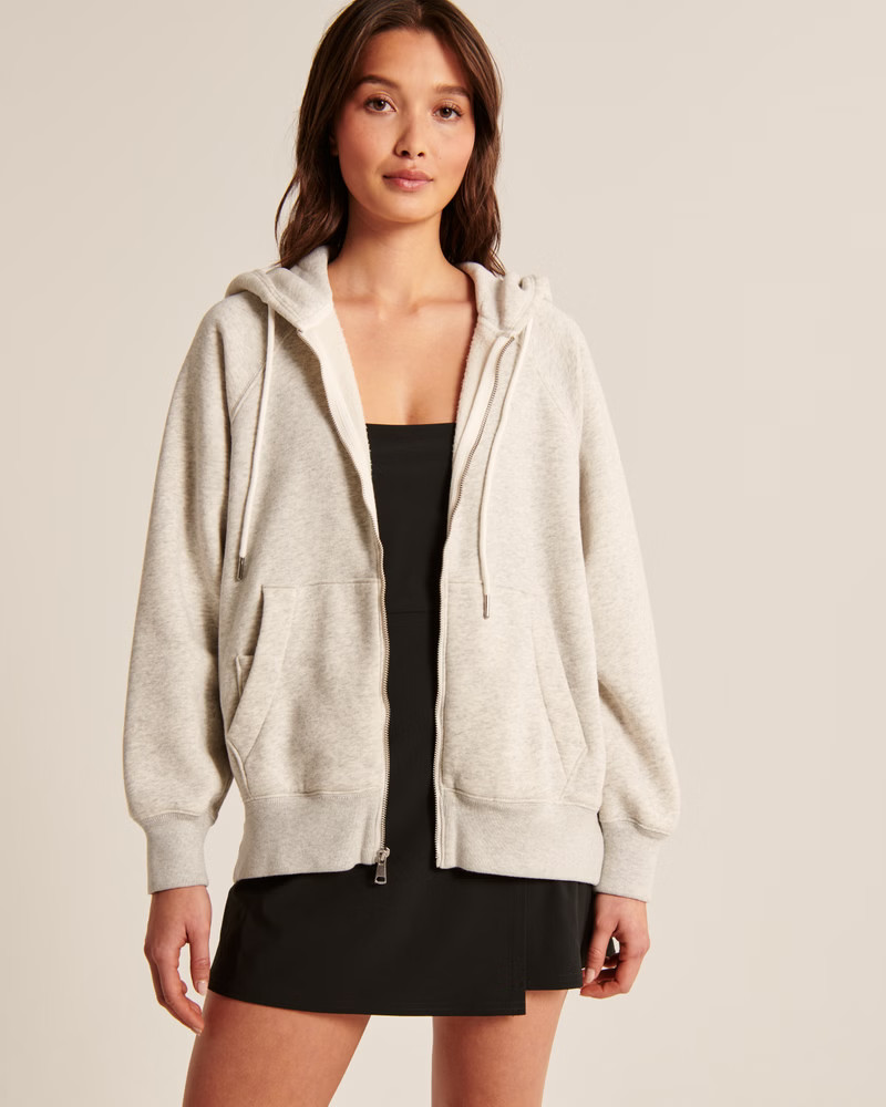 Women's softAF MAX Boyfriend Full-Zip Hoodie | Women's New Arrivals | Abercrombie.com | Abercrombie & Fitch (US)