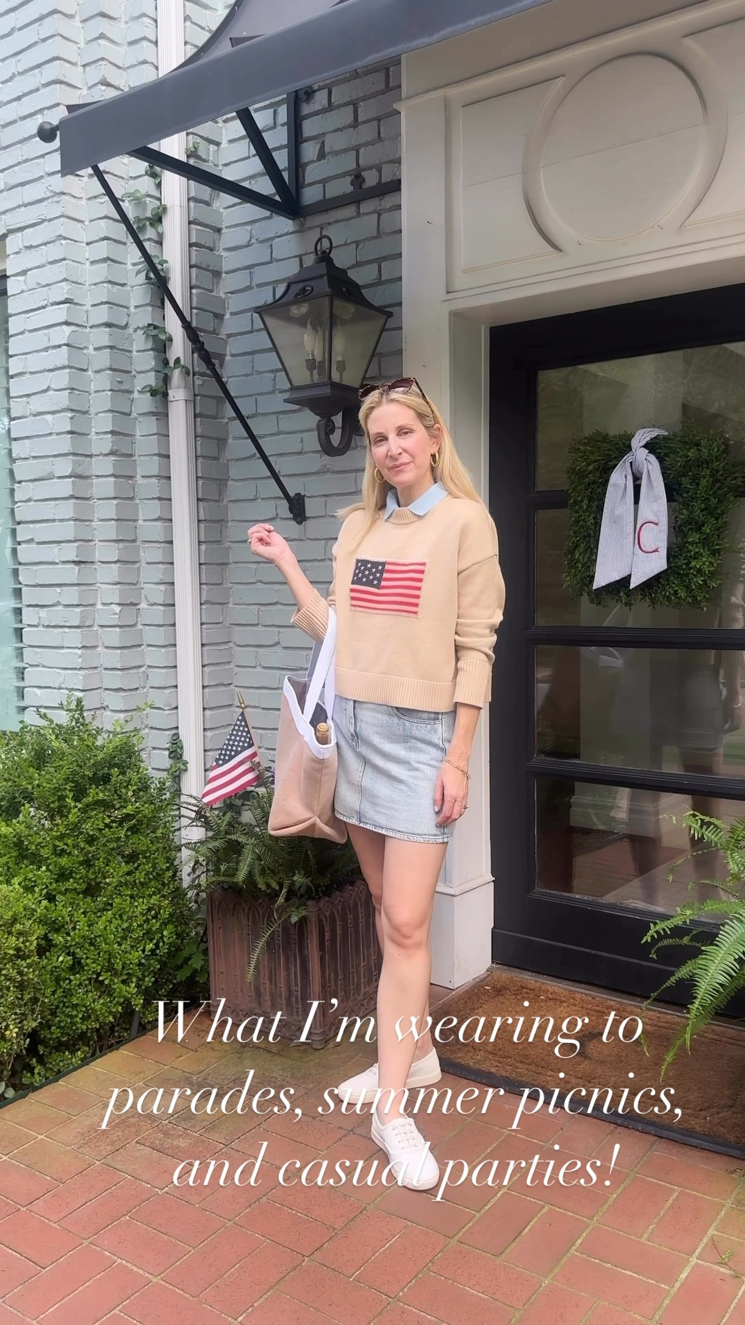 Classic summer outfit and this American flag sweater you’ll be wearing for years. See below for more classic American style from @tuckernuck. #TuckernuckPartner 

#LTKTravel #LTKSeasonal #LTKSummerEdit