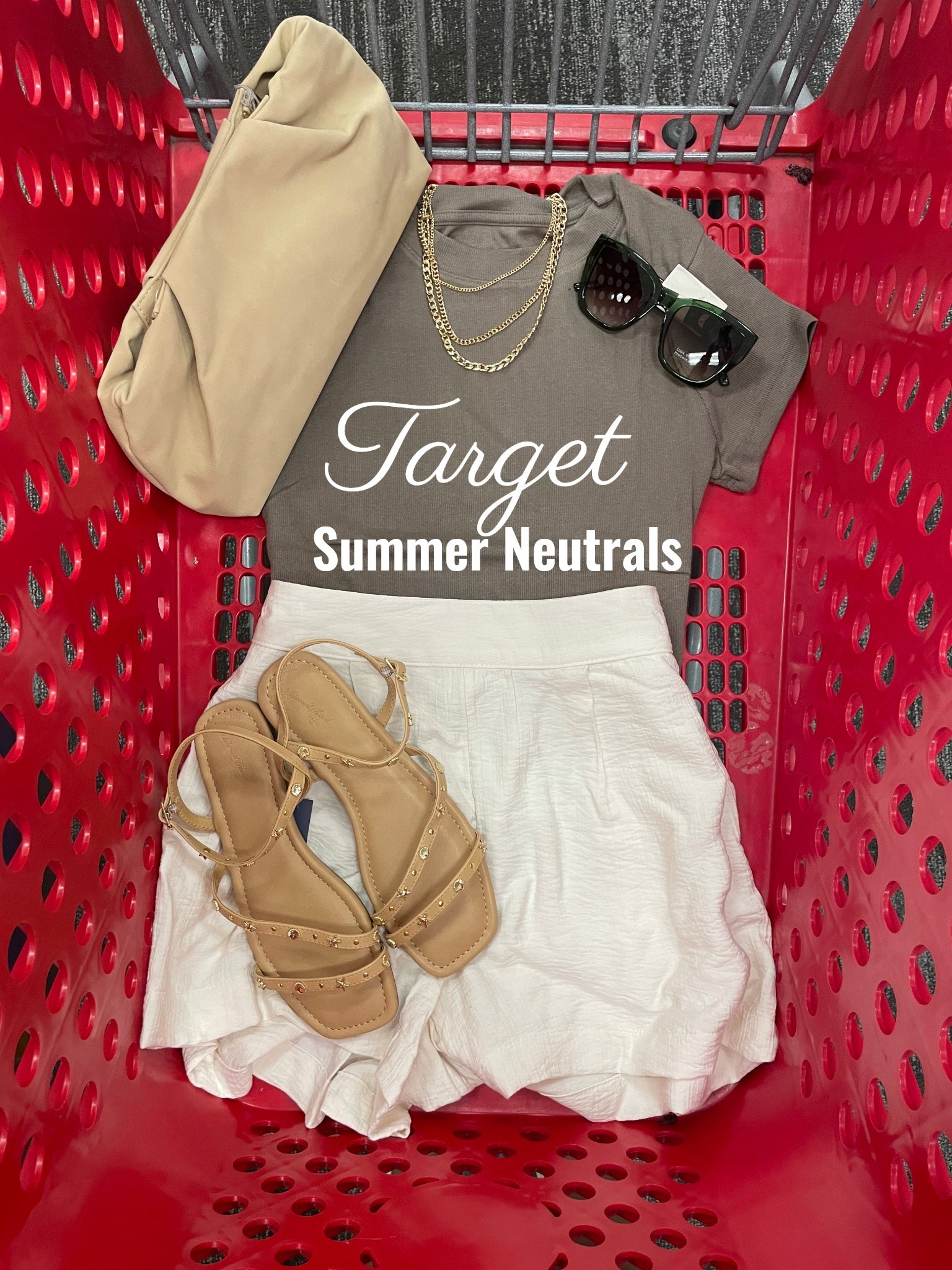 Target did not come to play 🎯✨
This neutral-chic outfit is giving effortless errands-to-lunch energy 👏🏼 From drop-off to Target runs, she’s comfy, cute, and totally mom-mode ready.

👜 Neutrals that go with everything
👖 Breezy white shorts = summer essential
👡 Studded sandals = yes please
🕶️ Oversized sunnies = hide the chaos 😉

#TargetStyle #MomStyleOnPoint #OOTDInspo #TargetFinds #NeutralAesthetic #SummerMomStyle #TargetRunAndDone #MidsizeStyle #MomLifeButMakeItFashion #AffordableFashion #MomUniform #ChicAndSimple

#LTKSummerEdit #LTKMidsize #LTKStyleTip