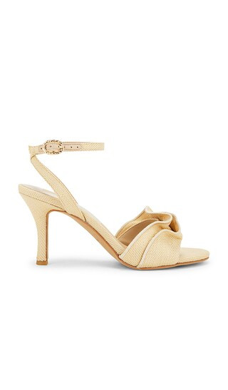 Lunete Heel in Light Natural Woven Raffia | Revolve Clothing (Global)