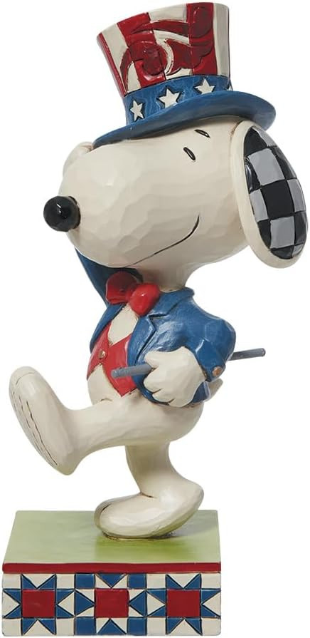 Enesco Jim Shore Peanuts Patriotic Snoopy Marching Figurine 5.5 Inch Multicolor | Amazon (US)