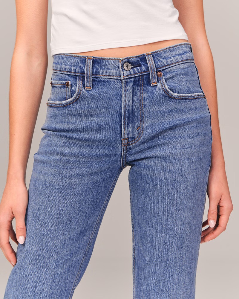 Mid Rise Straight Jean | Abercrombie & Fitch (US)
