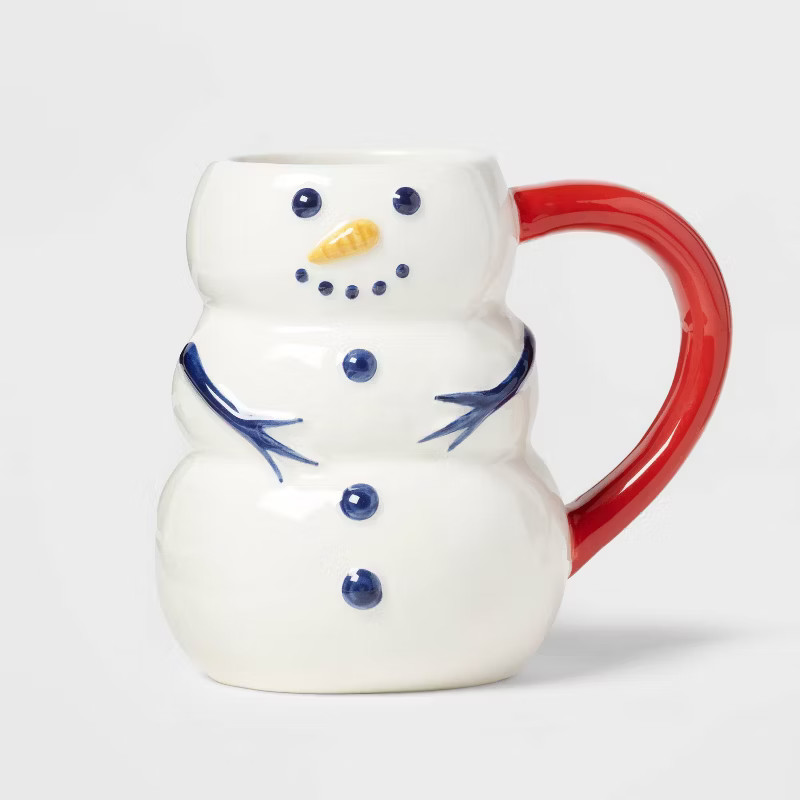 15oz Stoneware Figural Snowman Mug - Wondershop™ | Target
