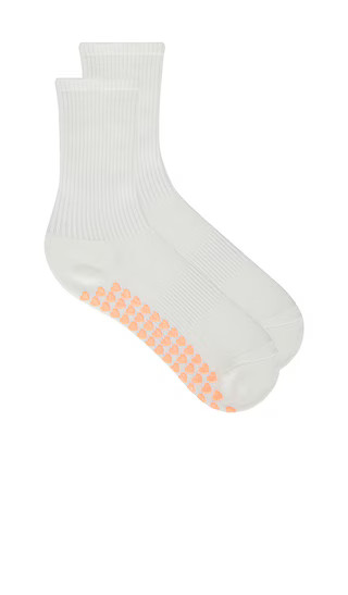 Tube Grip Sock in White & Peach | Revolve Clothing (Global)