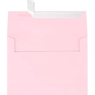 Amazon.com : 100 Pack A7 Pink Invitation 5x7 Envelopes - Self Seal, Square Flap,Perfect for Baby ... | Amazon (US)