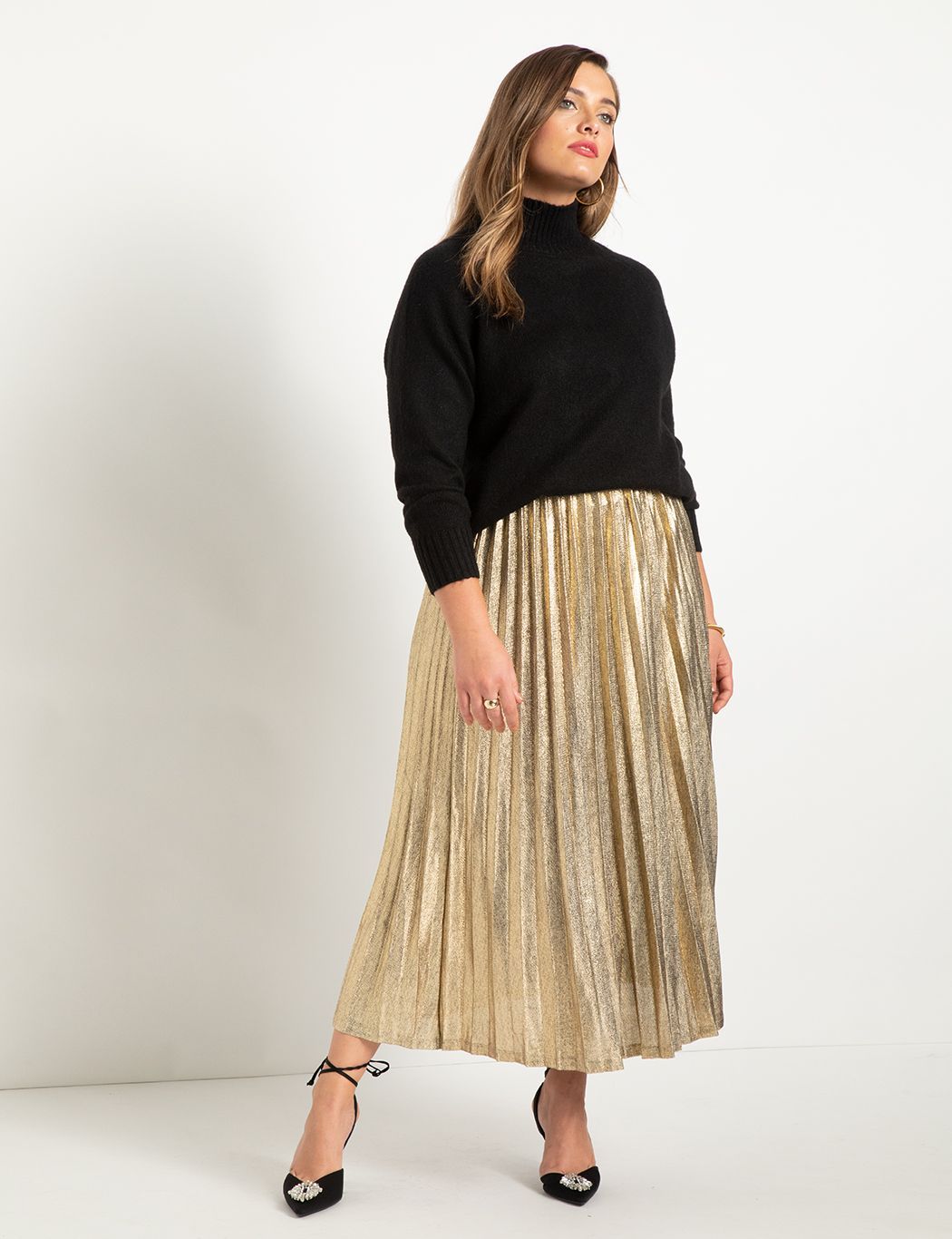 Pleated Knit Skirt | Eloquii