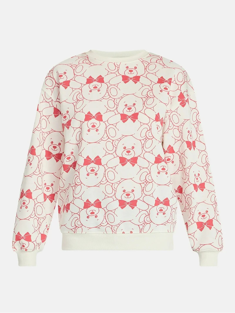 Women's Teddy Bear Graphic Fleece Sweatshirt, Sizes XXS-XXL | Walmart (US)