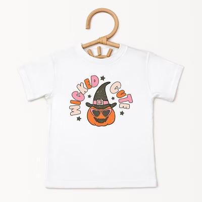 The Juniper Shop Wicked Cute Pumpkin Youth Short Sleeve Tee - S - White | Target