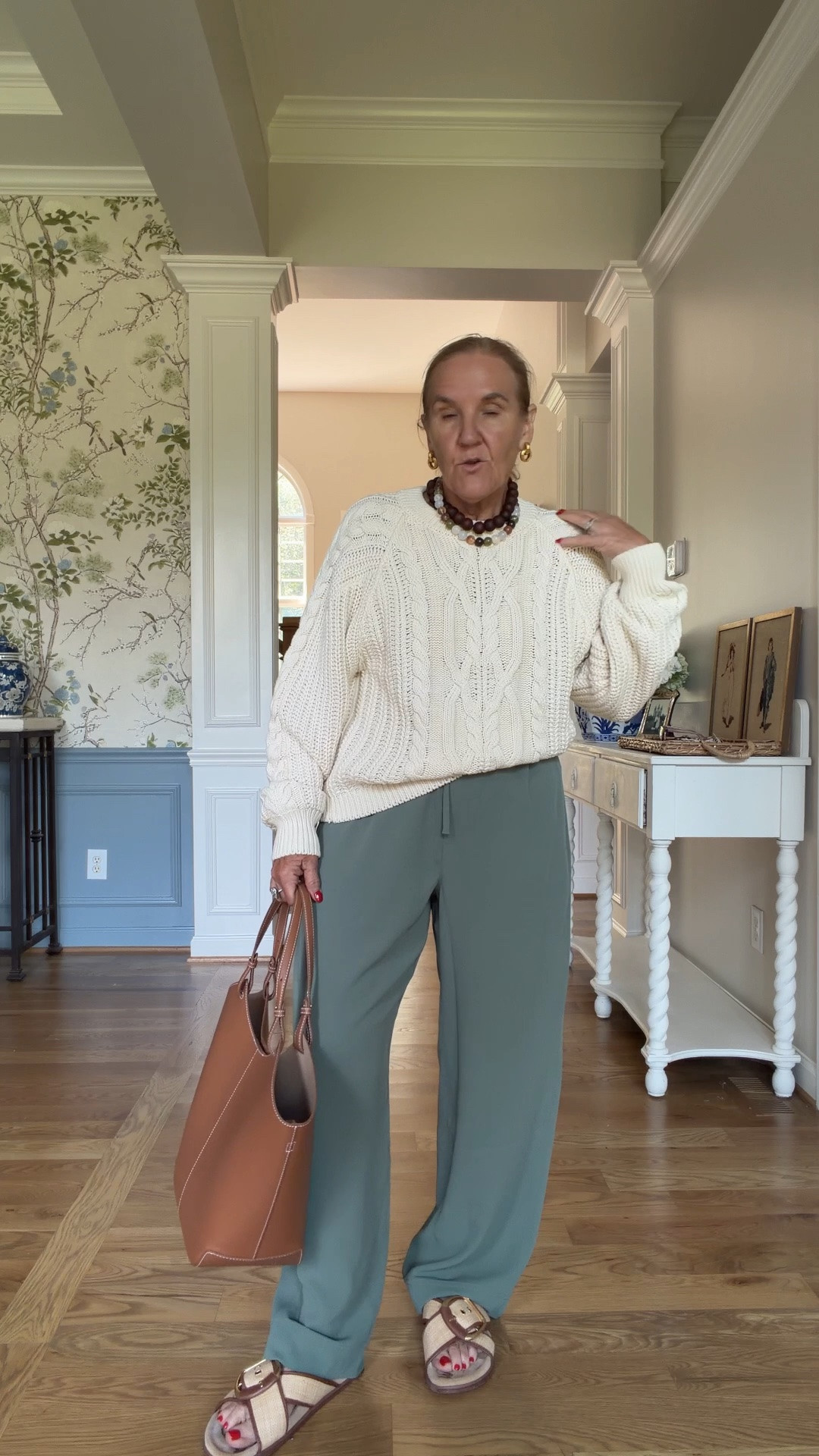 New early fall outfit 
Pants extra 30% off sale price! 
Sweater size medium 
Pants size medium really beautiful quality 
Business casual travel outfit 

#LTKOver40 #LTKWorkwear #LTKPetite

#LTKSaleAlert