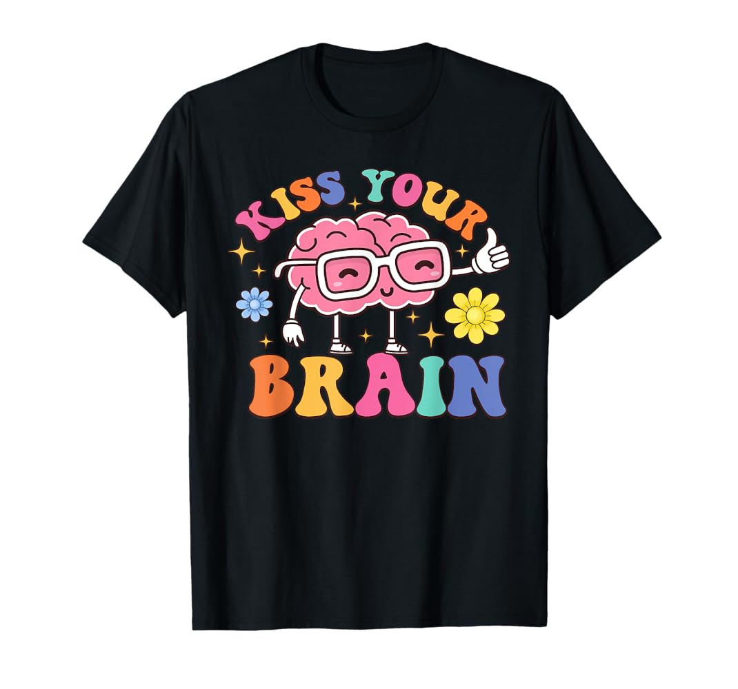 Kiss Your Brain Cute Teacher Appreciation Back To School T-Shirt | Amazon (US)