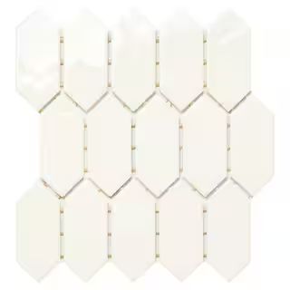 Daltile LuxeCraft White 11 in. x 12 in. x 6.35 mm Ceramic Picket Mosaic Wall Tile (0.73 sq. ft./E... | The Home Depot