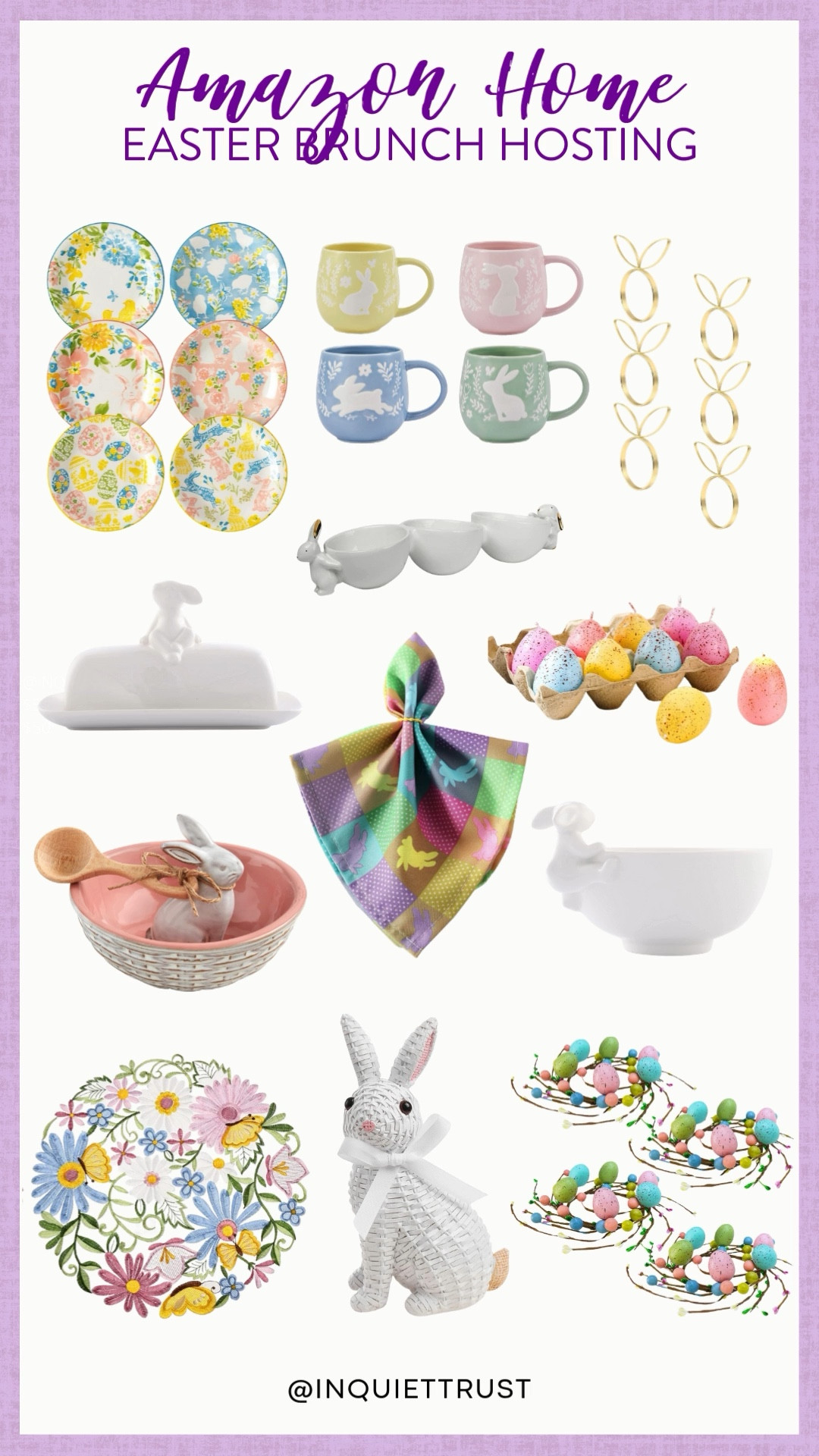 Set the scene for a memorable Easter gathering with these curated pieces from Amazon! We're loving the pastel mugs, bunny-shaped serving dishes, and festive candle wreaths. Let the celebrations begin and get ready to host the cutest Easter brunch.
#affordablefinds #diningware #tablescapeinspo #kitchenfinds

#LTKHome #LTKStyleTip #LTKSeasonal