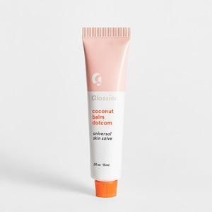 Glossier Coconut Balm Dotcom, Natural hydrating skin salve, .5fl oz, long-lasting skin balm that smells like coconut, after-sun lotion, and warm sand | Glossier