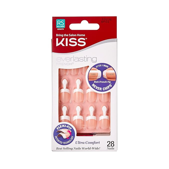 Kiss Products, Inc. Kiss Everlasting French 28 Piece Nail Kit, Endless | Amazon (US)