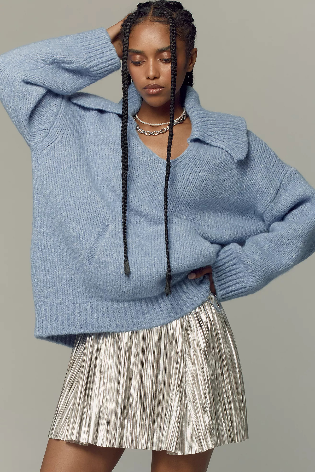 By Anthropologie Collared Pouch-Pocket Sweater | Anthropologie (US)