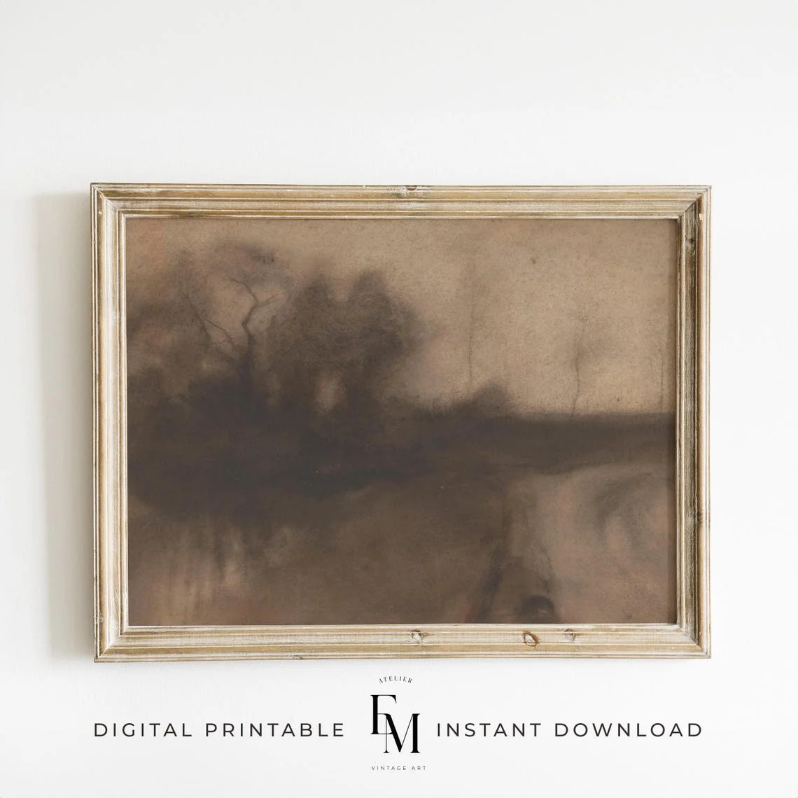 Vintage Moody Landscape Moody Vintage Moody Wall Decor Autumn Print Fall Vintage Art Oil Paint Ho... | Walmart (US)