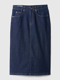 GapHeritage Button-Back Denim Midi Pencil Skirt | Gap (US)