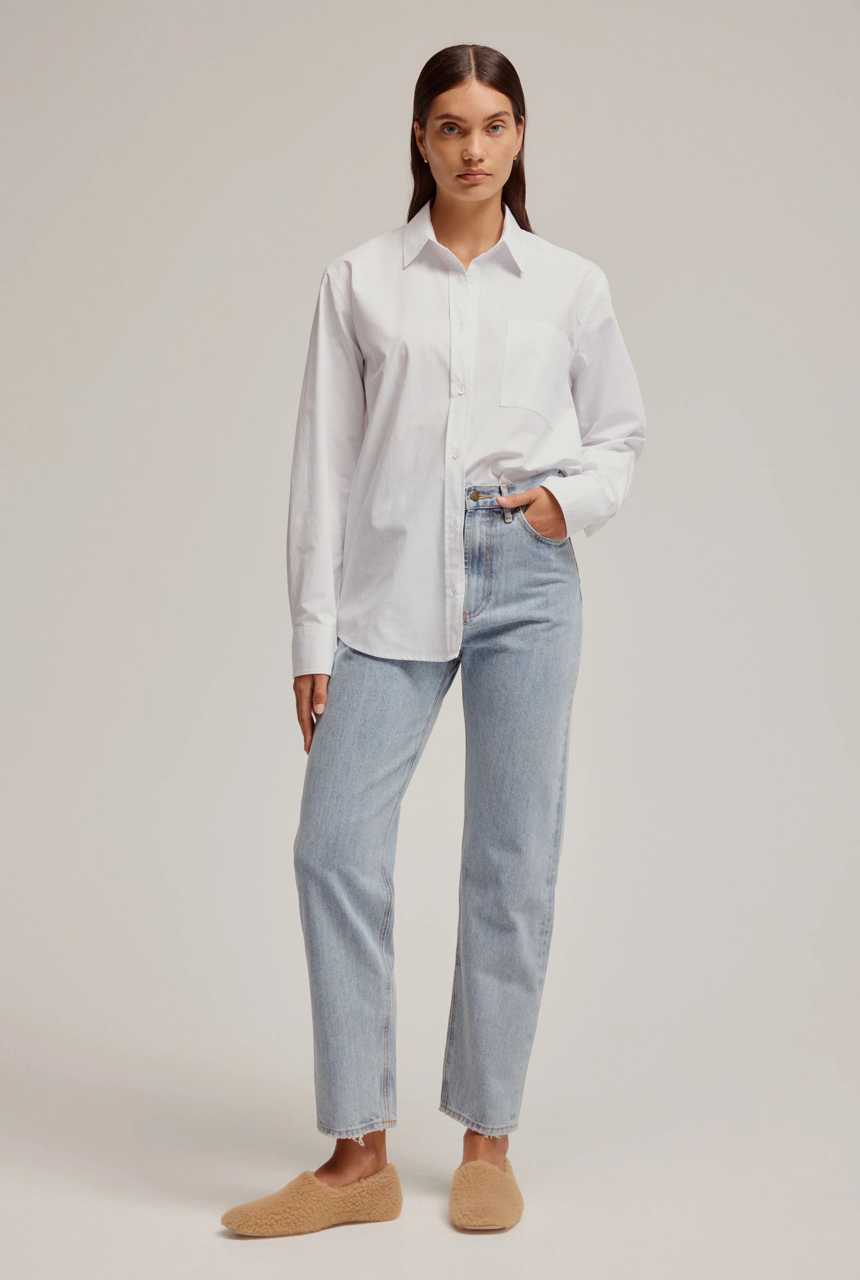 Heavy Poplin Shirt in White | Venroy | Premium Leisurewear designed in Australia | Venroy AU