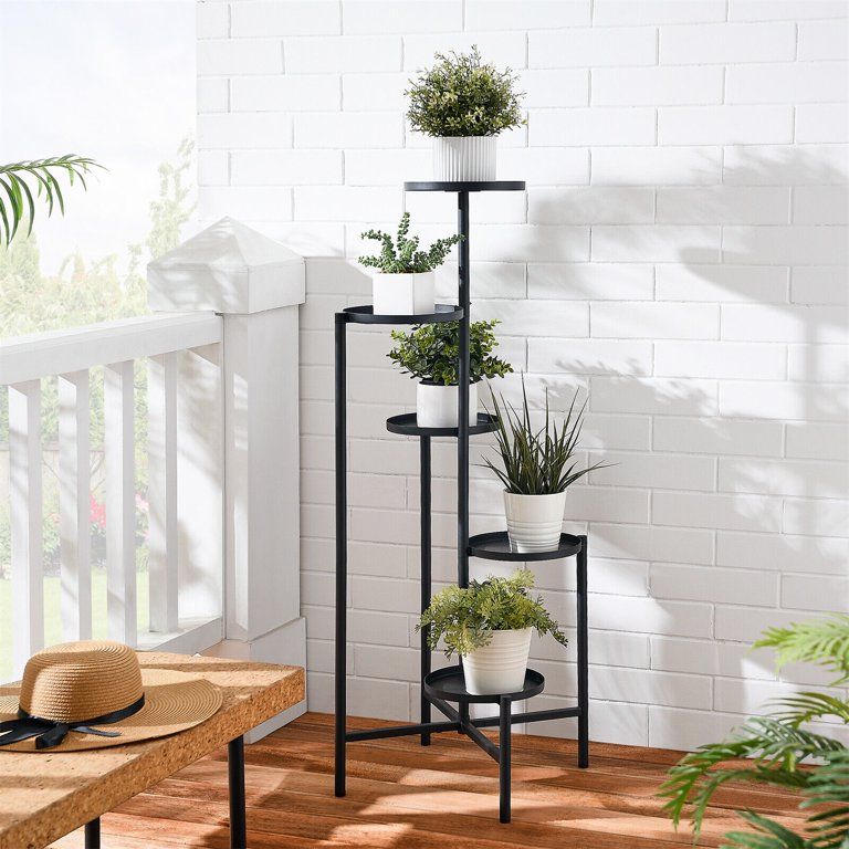 SWAREY 5 Tier Flower Plant Stand with Metal Frame and Spot Garden Decoration Display Shelf for Ho... | Walmart (US)