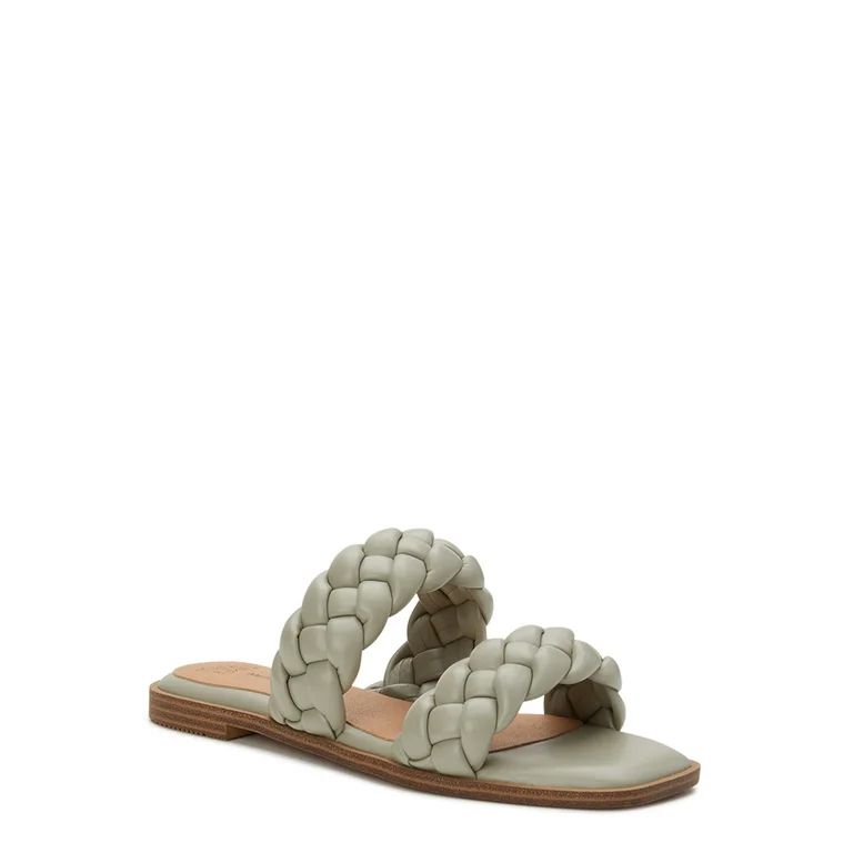 Time and Tru Women's Braided Two Band Sandals | Walmart (US)