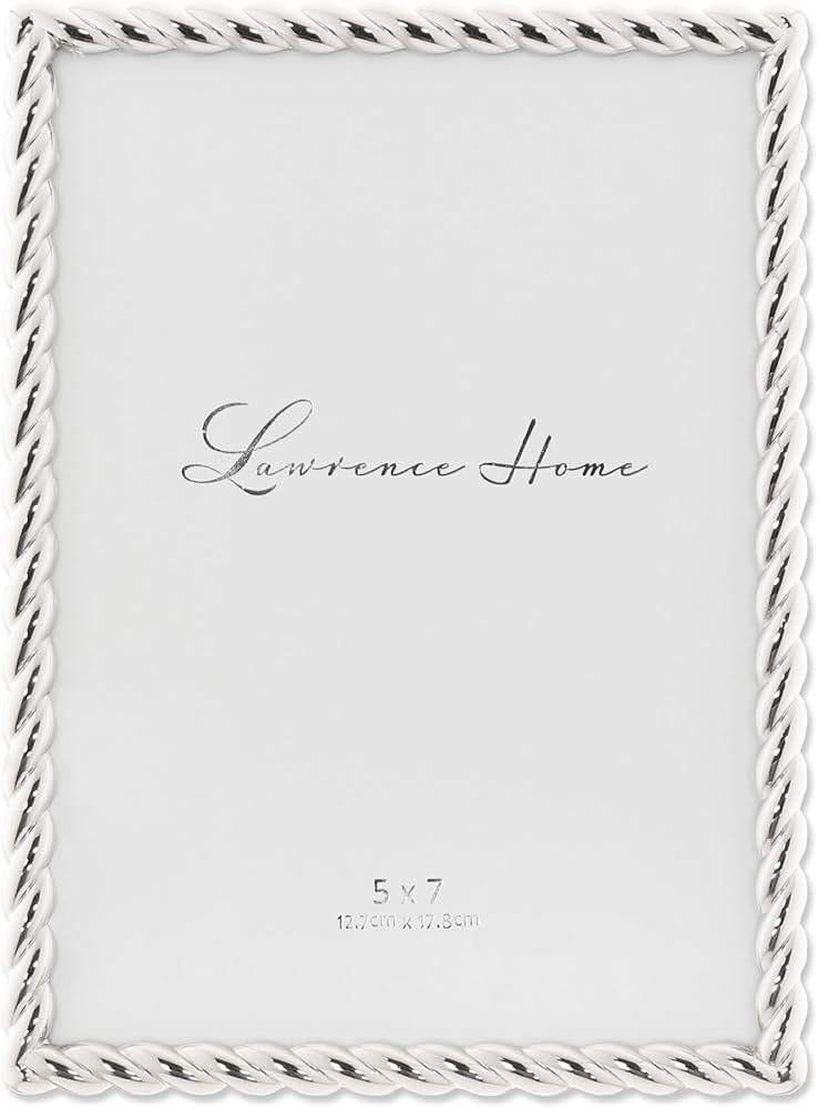 Lawrence Frames Rope Design Metal Frame, 5x7, Silver | Amazon (US)