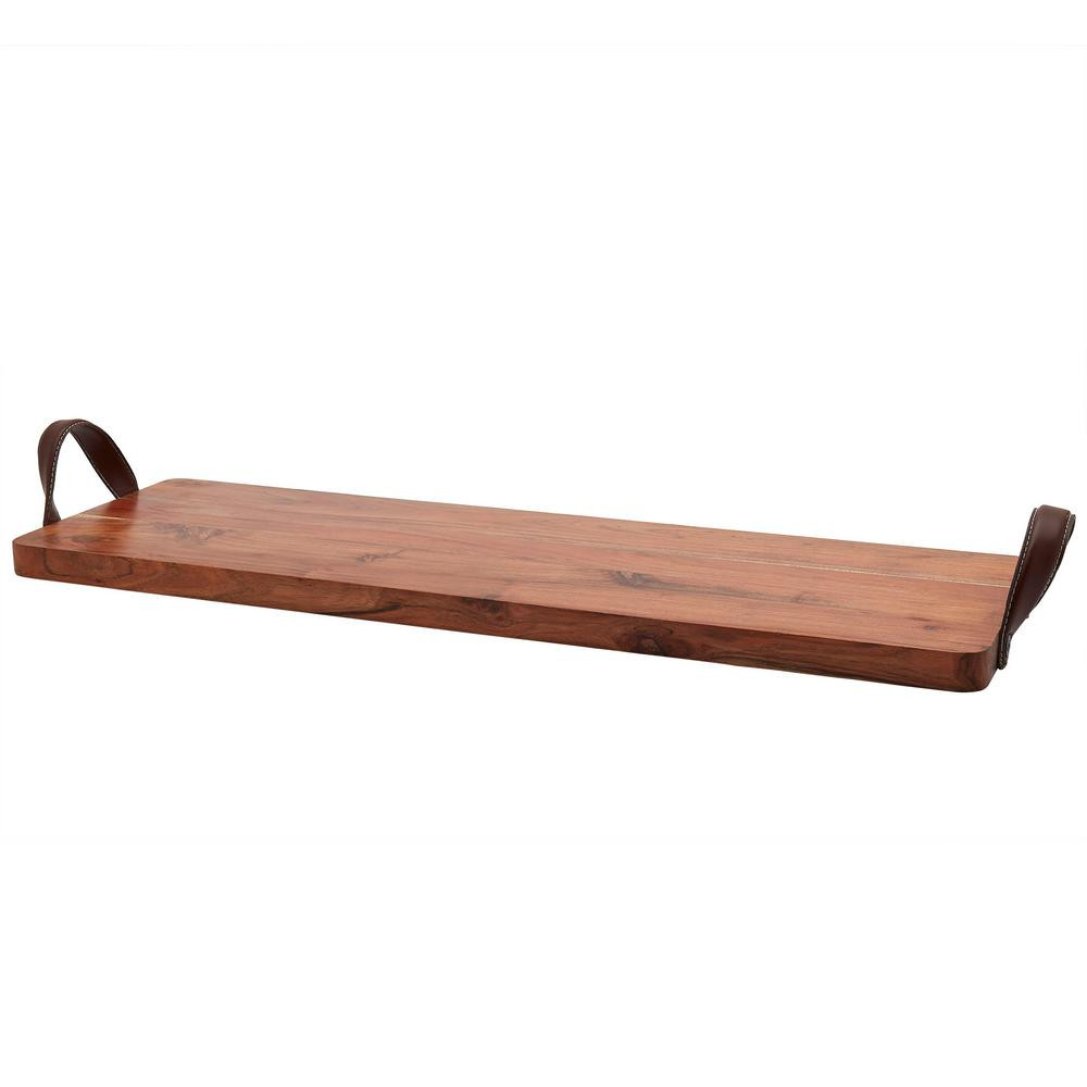 MASON CRAFT & MORE 33 in. Acacia Plank Serving Tray TTU-V2511-EC - The Home Depot | The Home Depot