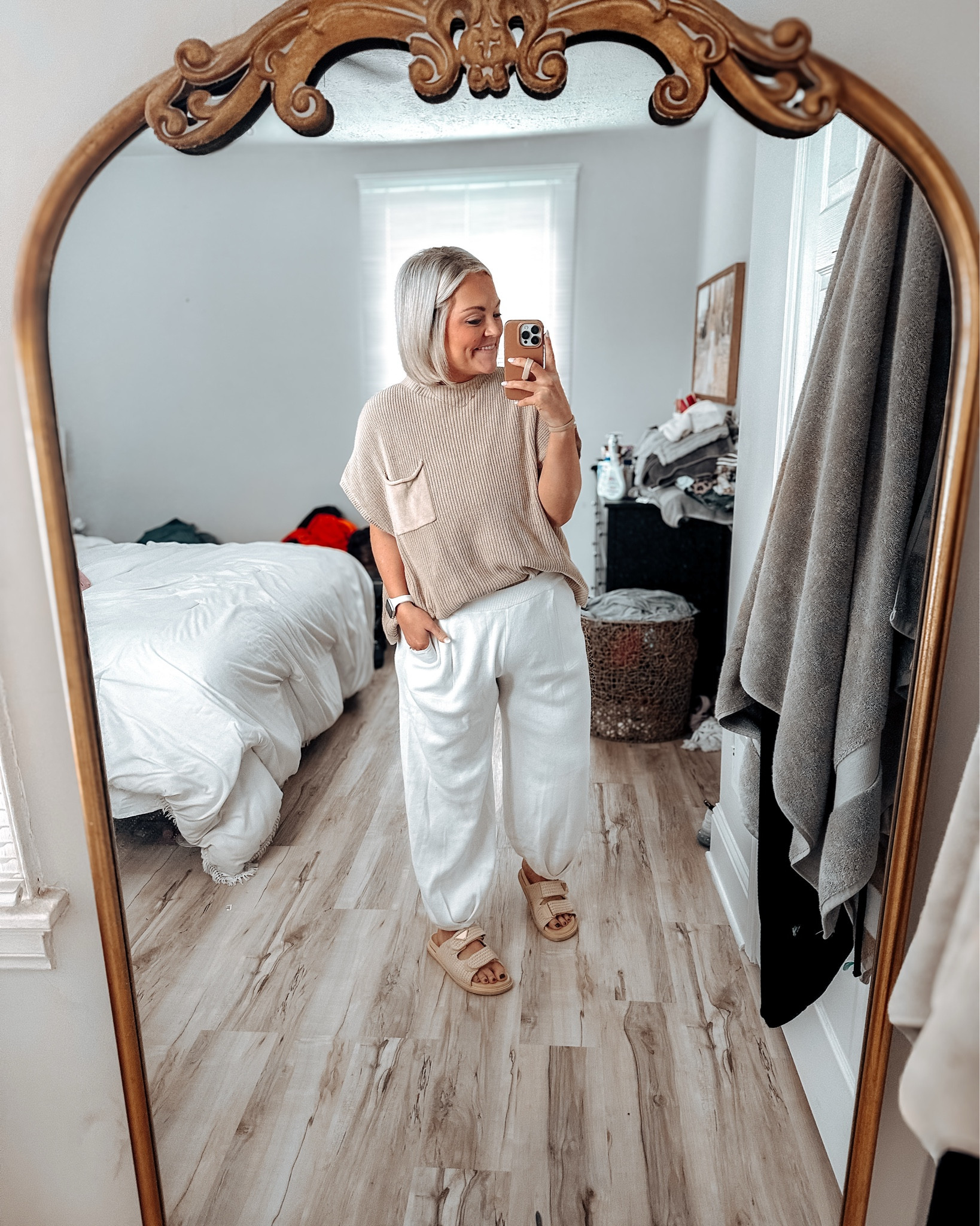 Look past our messy room and you'll find the cuuuutest (and comfiest!!) amazon set that is adorable as separates, too! Plus I found a matching mini set for my daughter and I'M DYING it's so cute!! Check my other posts for that one!

This set runs tts and comes in so many great color options!
#springfashion #summerfashion #momfashion

#LTKFindsUnder50 #LTKMidsize #LTKSeasonal