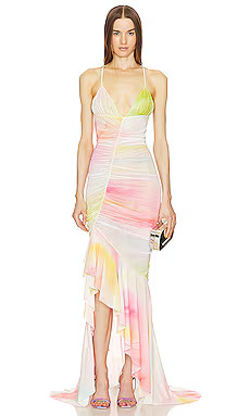Michael Costello x REVOLVE Venice Gown in Watercolor Print from Revolve.com | Revolve Clothing (Global)