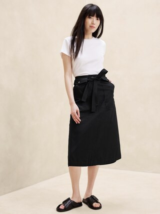 Utility Pocket Midi Skirt | Banana Republic Factory