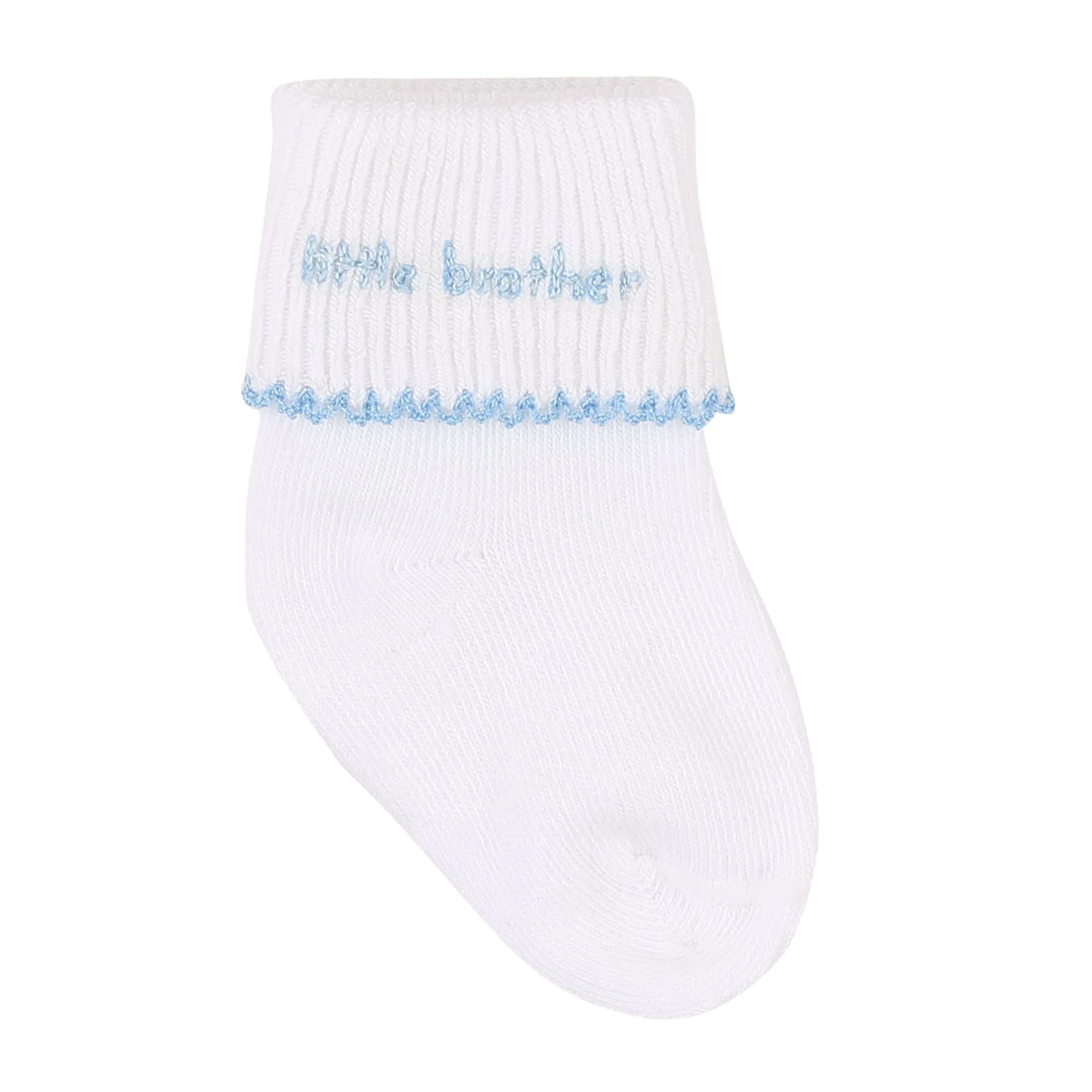 Magnolia Baby Little Brother Embroidered Socks | JoJo Mommy