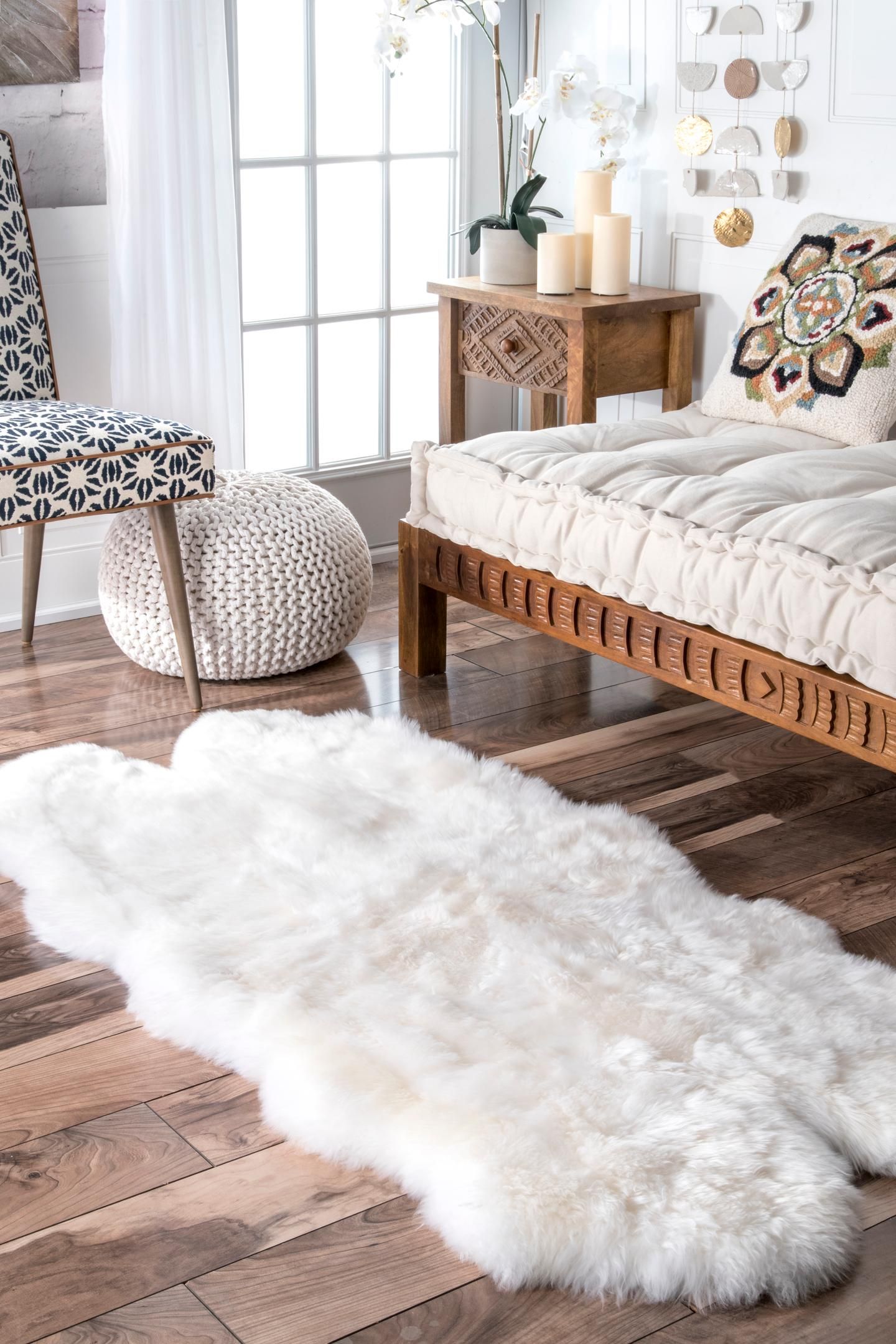 nuLOOM Hand-Made Quarto Luxe Sheepskin Area Rug - Walmart.com | Walmart (US)