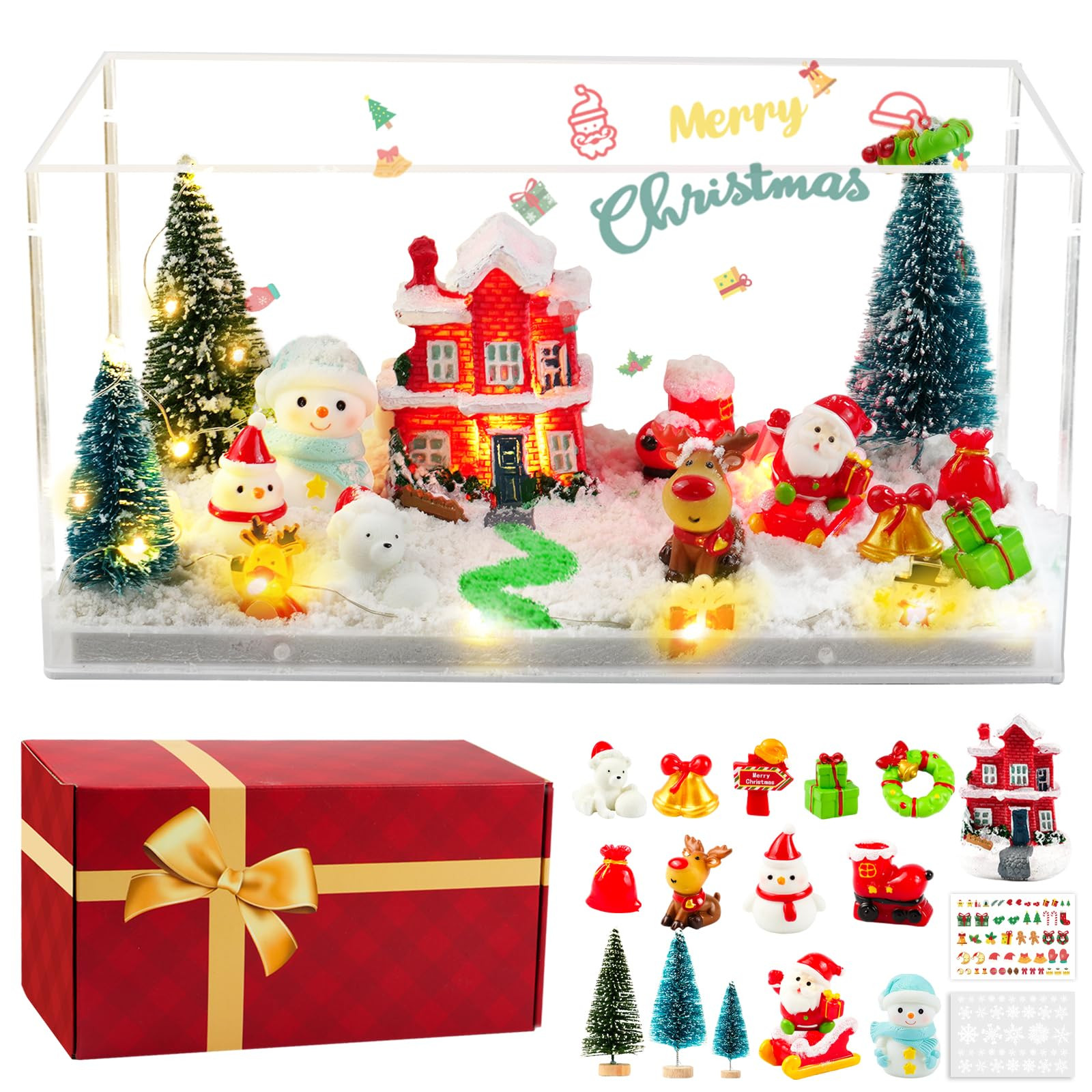 MYDOVA Christmas Decorations, Christmas Sensory Bin for Kids, Christmas DIY Decoration Art Kit fo... | Amazon (US)