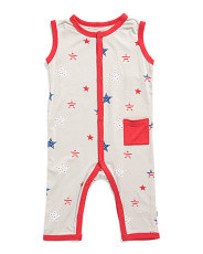 Infants Sleeveless Printed Romper | Baby Girls (0-24m) | Marshalls | Marshalls