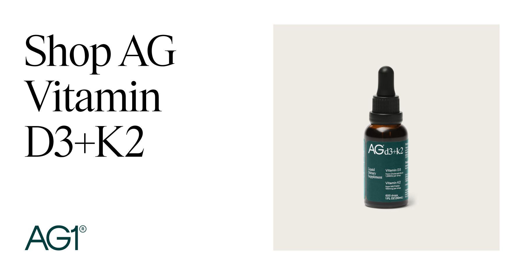 AG Vitamin D3+K2 | AG1