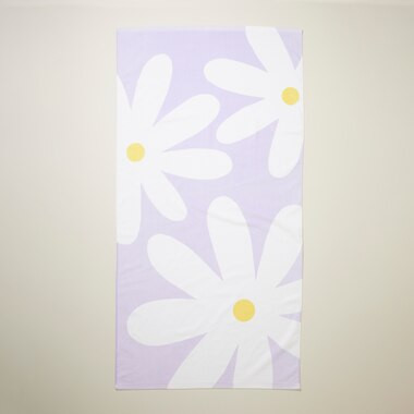 BEACH TOWEL, DAISIES | Indigo (CA)