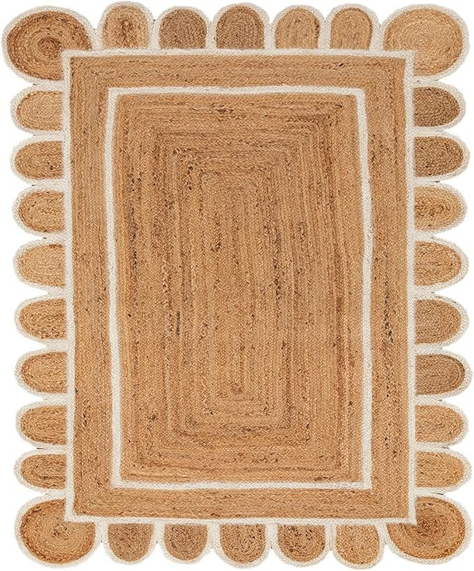 Scallop Jute with White Border (2X3 Feet) | Amazon (US)