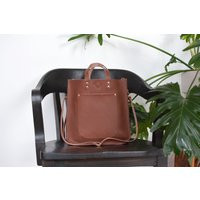 Brown Leather Tote Bag Leather Crossbody Small Hobo | Etsy (UK)