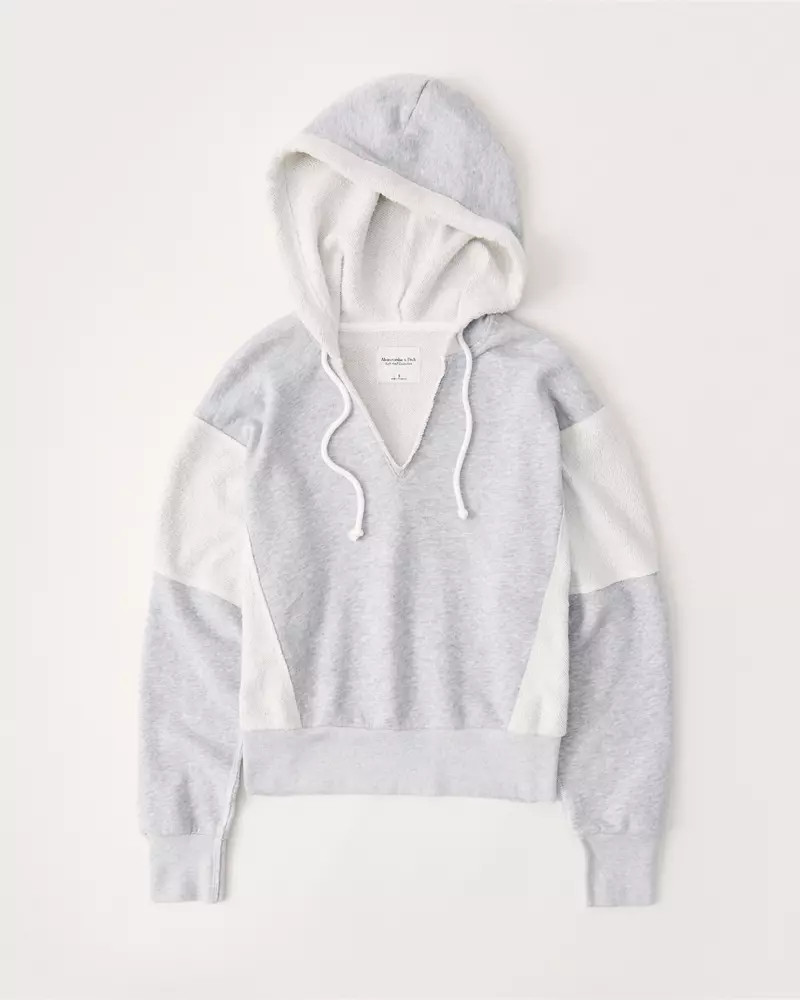Women's Split-Neck Hoodie | Women's New Arrivals | Abercrombie.com | Abercrombie & Fitch (US)