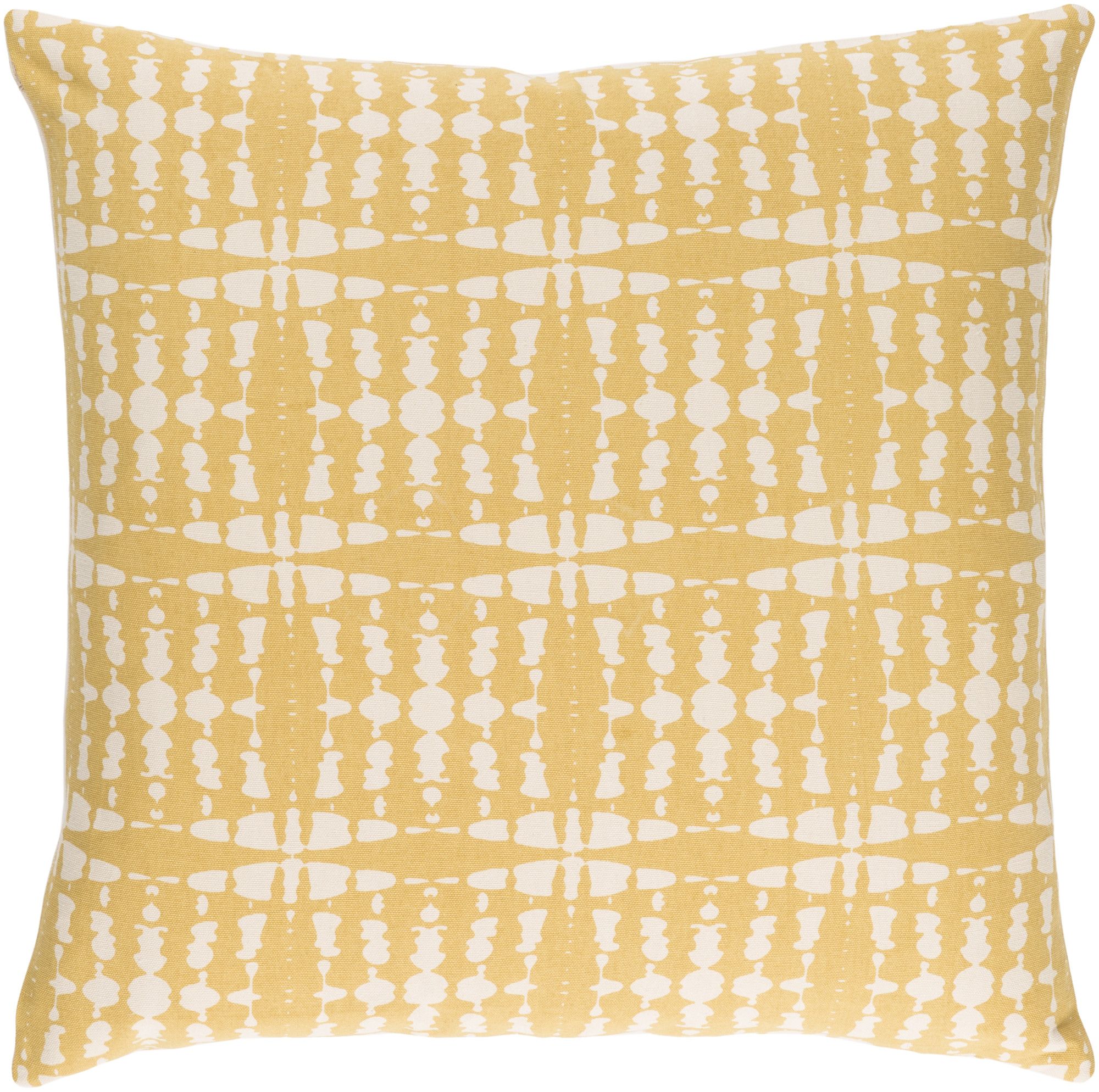 Surya Ridgewood Bright Yellow and Cream 18 x 18 In Throw Pillow | Walmart (US)