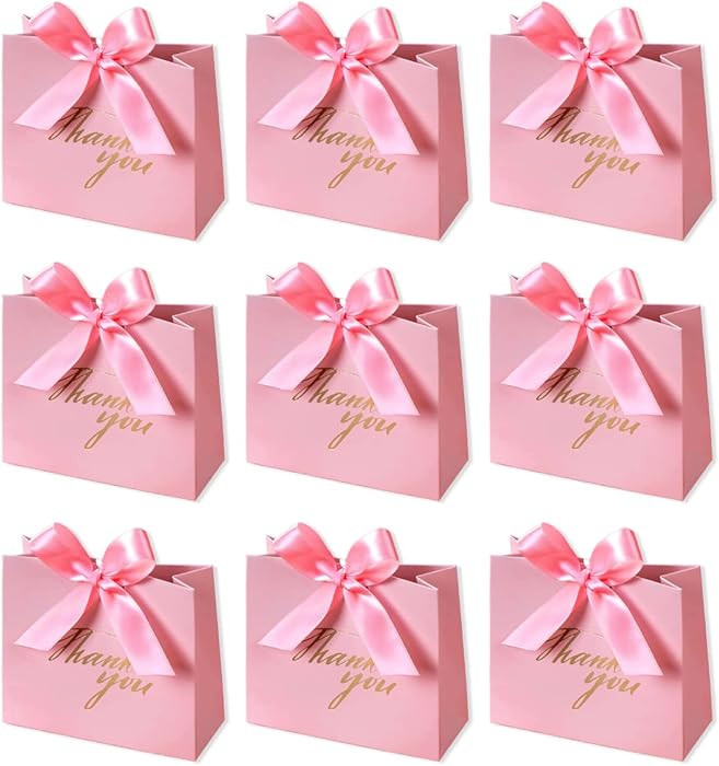 DECHISY Thank You Party Favor Bags Paper Gift Bags Treat Boxes | Amazon (US)