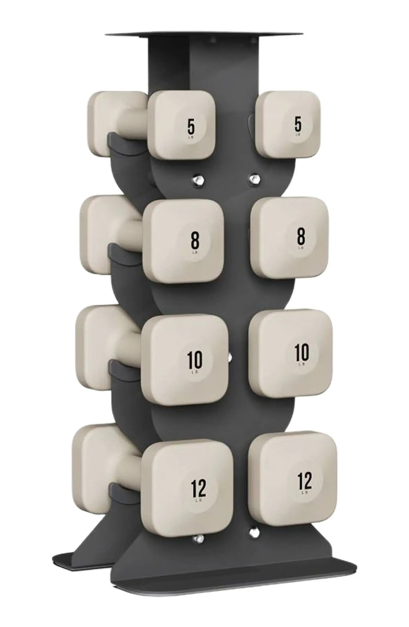 WeGym SafeGrip Dumbbells Medium Set with Dark Rack - 5, 8, 10, 12 lbs | Nordstrom | Nordstrom